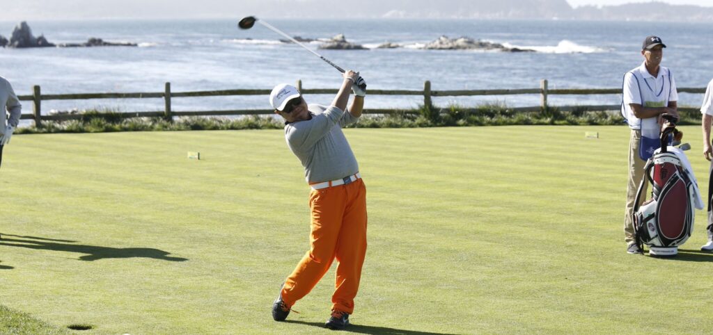 participant having fun playing golf at an affordable